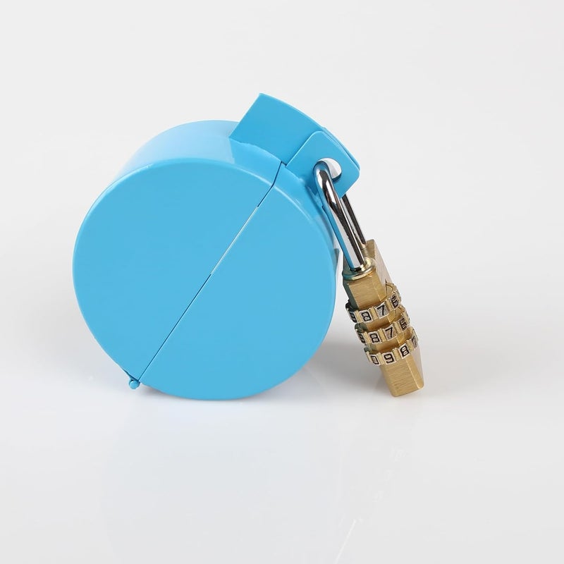 Dakekou Faucet Locks Outdoor,Hose Spigot，Made of Metal Suitable for Garden Faucets,Hose BibWater Hose,Water Faucet Lock,Prevent Water Bandit(Blue with Padlock) - Image 2